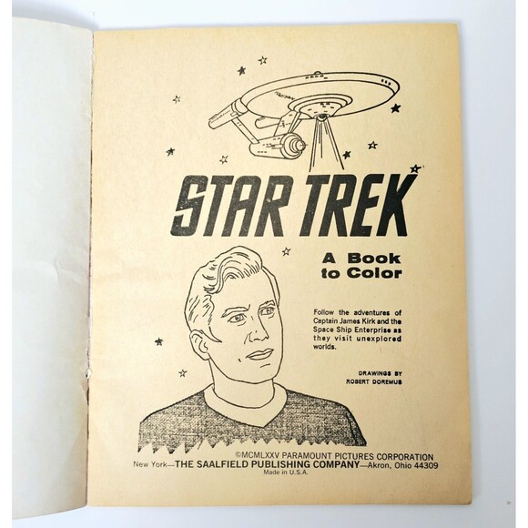 STAR TREK Coloring Book USA 49 Cent 1975 Unused Complete VGC! - Picture 4 of 7